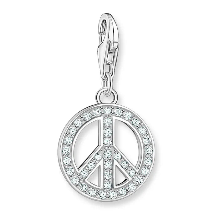 Thomas Sabo Sterling Silver & Cubic Zirconia Peace Charm 1880-051-14