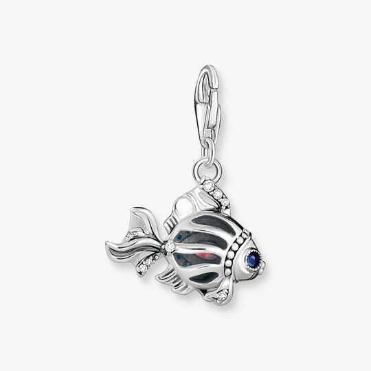 Thomas Sabo Sterling Silver & Cubic Zirconia Fish with Blue Stones Charm 1884-945-7