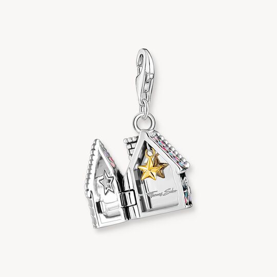 Thomas Sabo Sterling Silver Gingerbread House Charm Pendant 2058-340-7