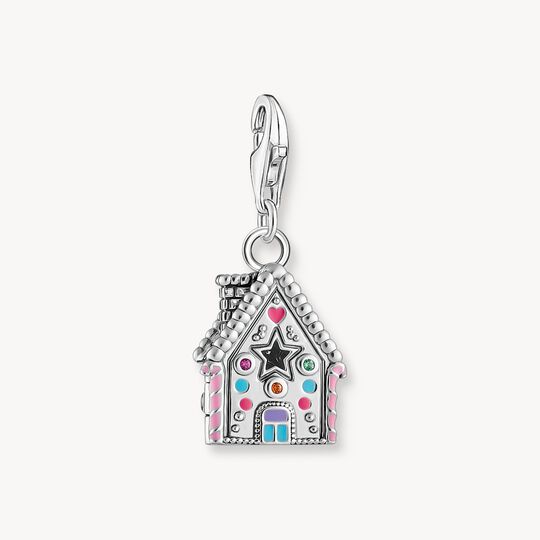 Thomas Sabo Sterling Silver Gingerbread House Charm Pendant 2058-340-7