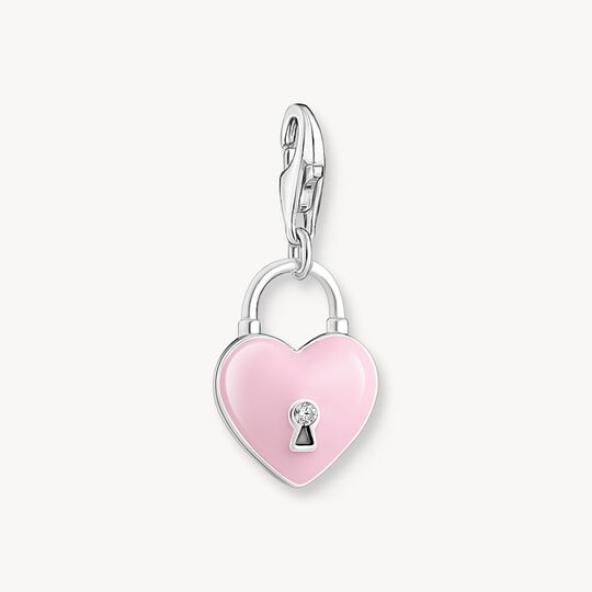 Thomas Sabo Sterling Silver Pink Cold EnamelThree-Dimensional Heart Charm 2071-691-9