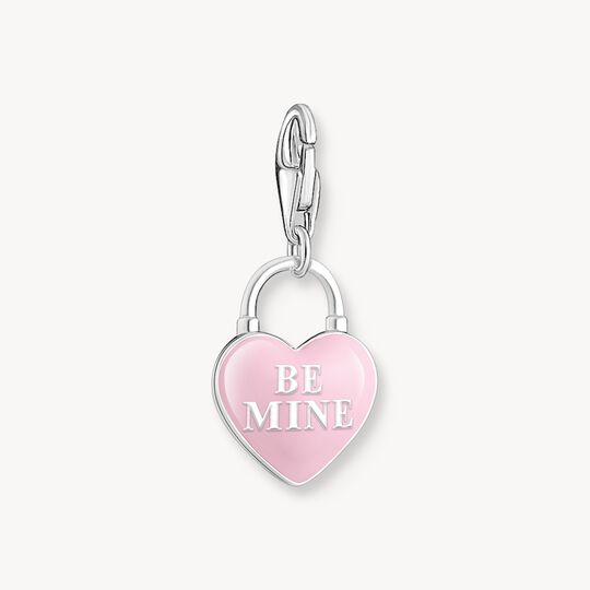 Thomas Sabo Sterling Silver Pink Cold EnamelThree-Dimensional Heart Charm 2071-691-9