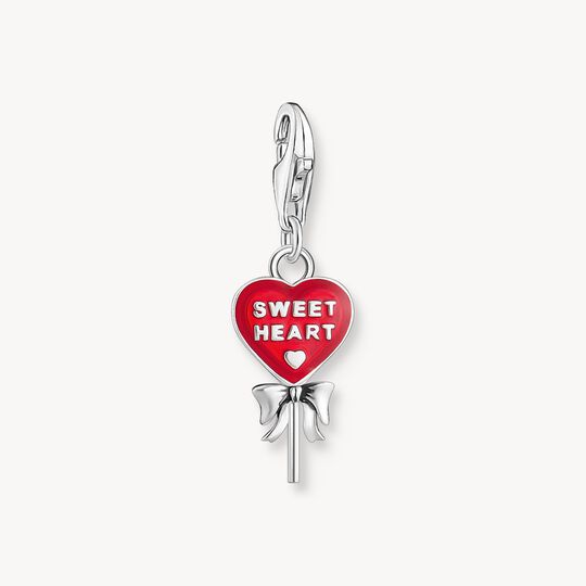 Thomas Sabo Sterling Silver Red Lollipop-Heart With SWEETHEART Charm 2072-664-10