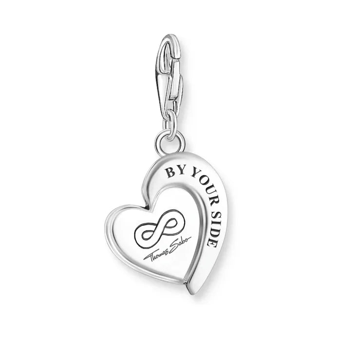 Thomas Sabo Sterling Silver Eternal Love You & Me Engraved Heart Charm 2108-691-21