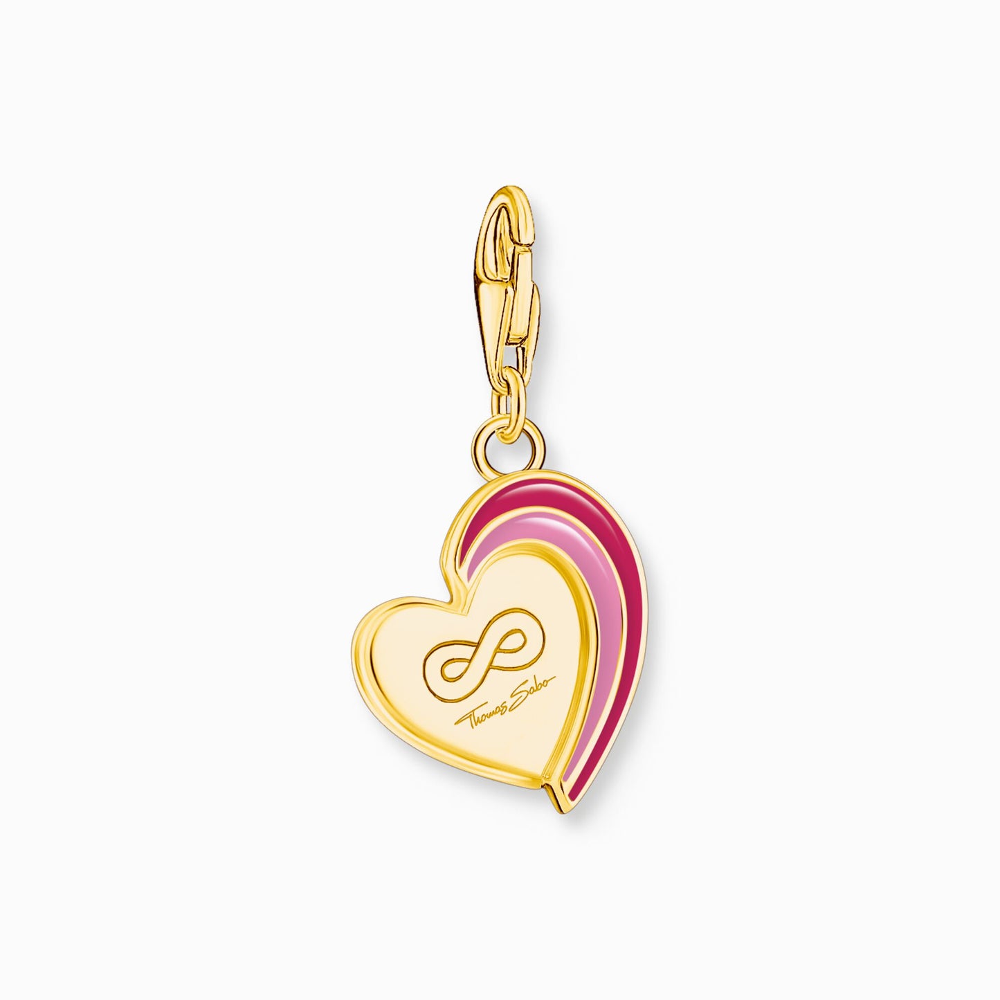 Thomas Sabo Silver Gold-plated charm pendant in heart-shape with engraving BEST FRIENDS 2117-427-10