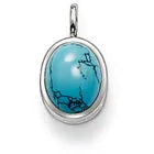 Thomas Sabo Glam And Soul Sterling Silver Imitation Turquoise Oval Shape Pendant PE426-047-17