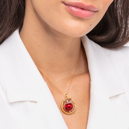 Thomas Sabo Sterling Silver Gold-Plated Apple with Snake PE894-542-7