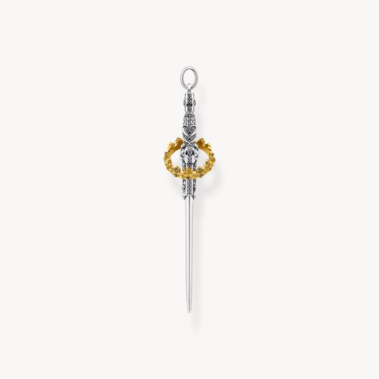 Thomas Sabo Sterling Silver Gold-Plated Pendant Sword with Crown PE901-849-7