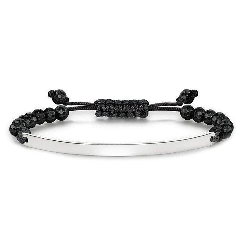 Thomas Sabo Sterling Silver & Obsidian Beads Love Bridge Bracelet LBA0002-827-11-L21V