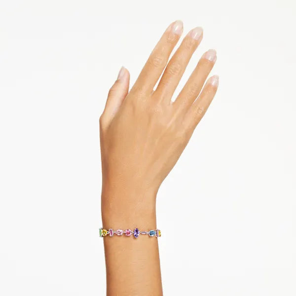 Swarovski Gema bracelet Mixed cuts, Multicoloured, Rhodium plated 5656427