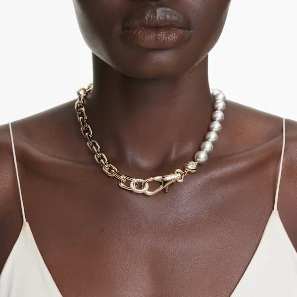 Swarovski Idyllia Necklace Crystal Pearl, White, 18k Gold-Plated finish 5743993
