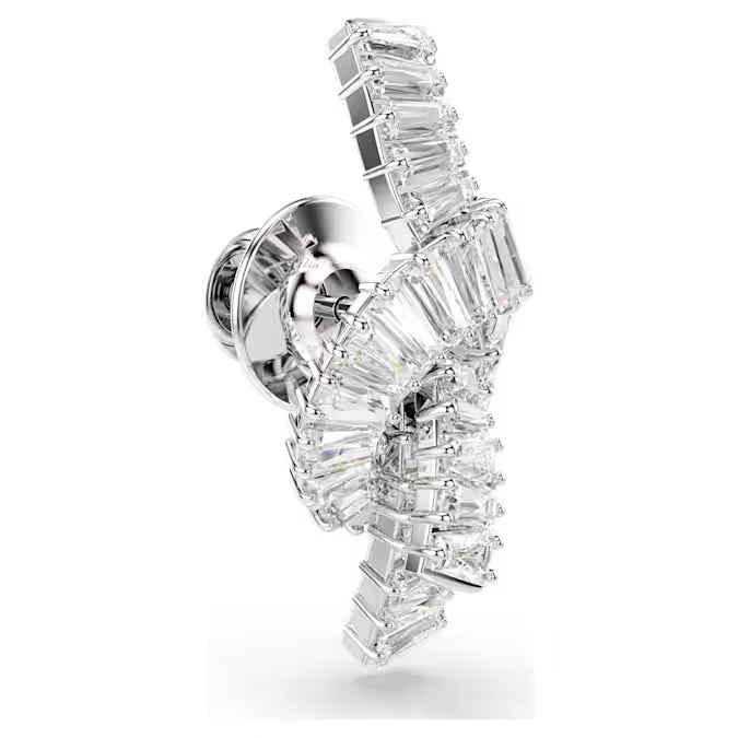 Swarovski Matrix Tack Pin Baguette Cut, Knot, White, Rhodium Plated 5731102
