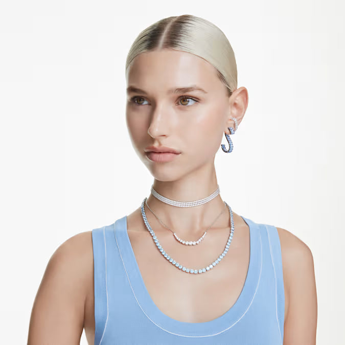 Swarovski Matrix Tennis Choker Round Cut, White, Rhodium Plated 5685755