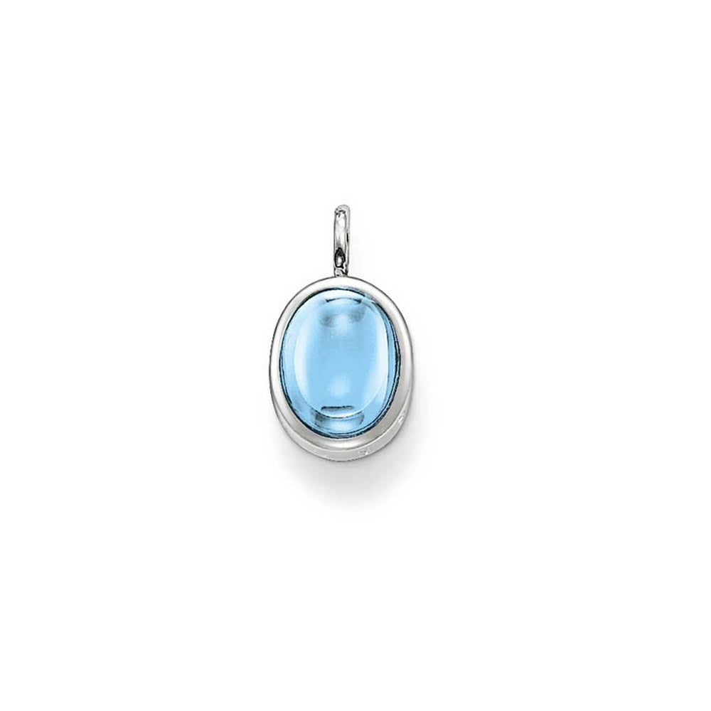 Thomas Sabo Glam And Soul Sterling Silver Imitation Aquamarine Oval Shape Pendant PE426-009-1