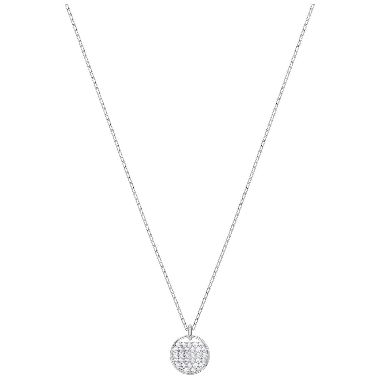 Swarovski Ginger Pendant, White, Rhodium plating 5389045