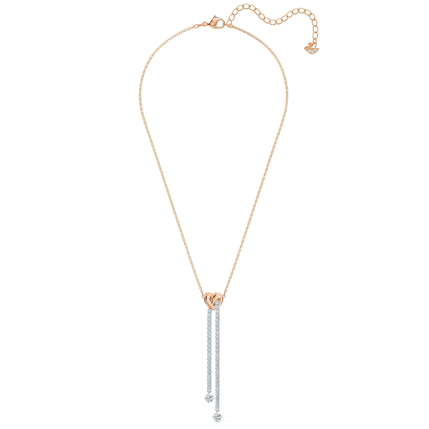 Swarovski Lifelong Heart Y Necklace, White, Mixed Metal Finish 5517952