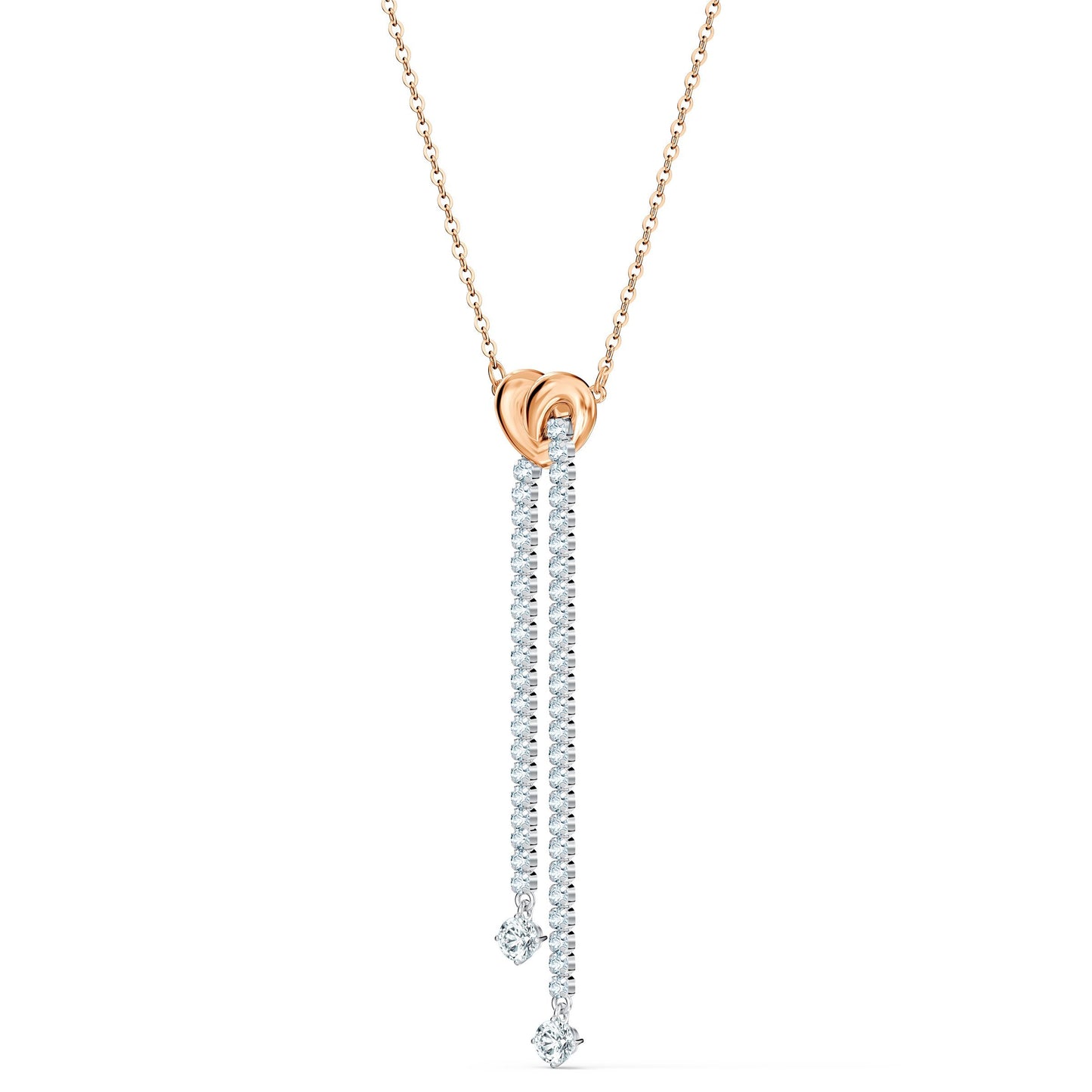 Swarovski Lifelong Heart Y Necklace, White, Mixed Metal Finish 5517952