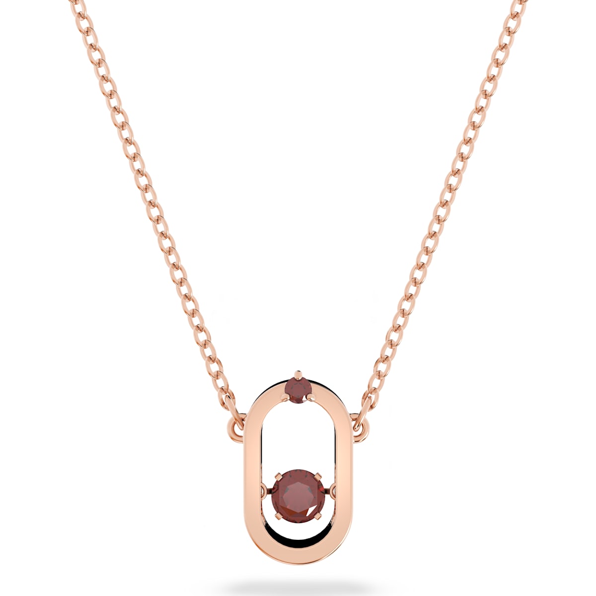 Swarovski North pendant, Red, Rose gold-tone plated 5620550