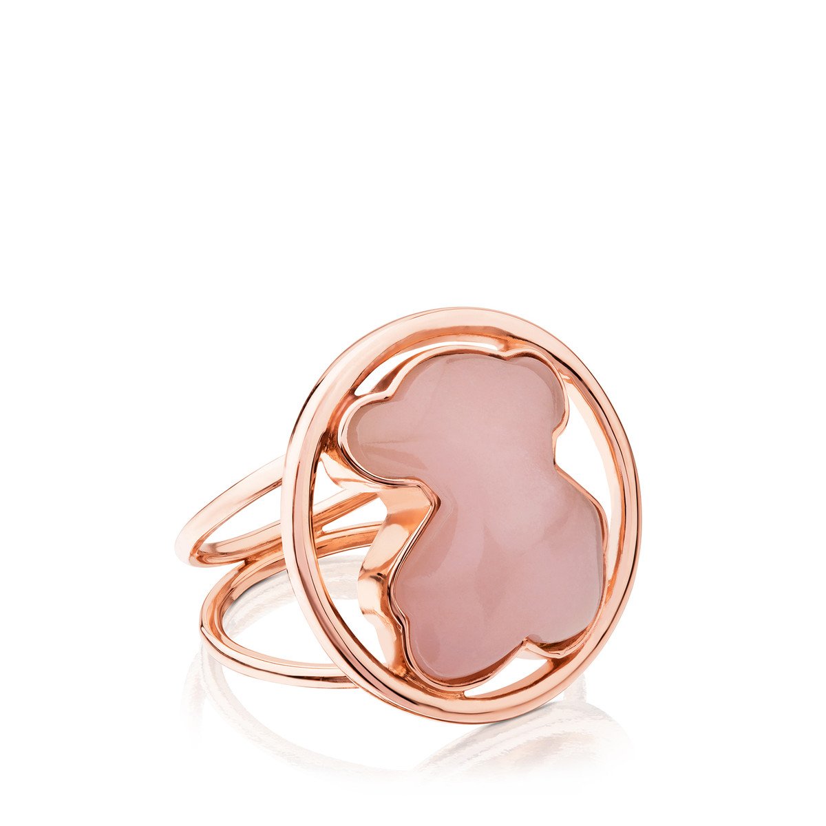 Tous Silver Camille Ring with Rose Quartz 712165620