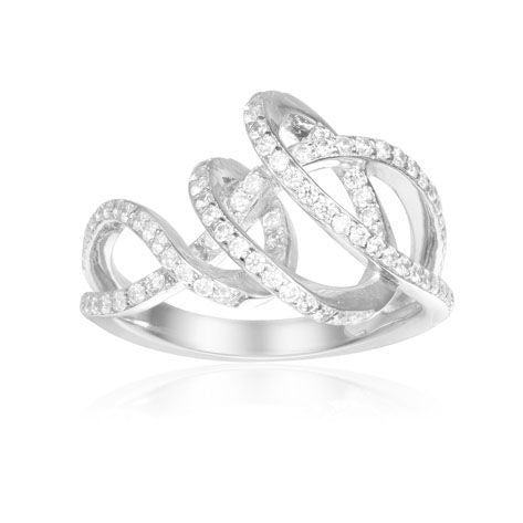 APM Silver Tourbillon Ring A17689OX