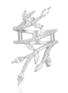 APM Gothique Les Fueilles Silver Ring A17628OX