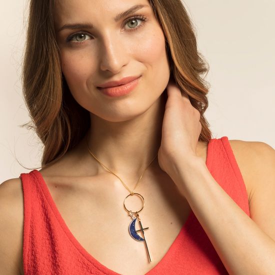 Thomas Sabo Charm Pendant "Golden Cross" Y0028-413-39