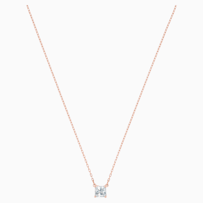 Swarovski Attract Necklace, White, Rose-gold tone plated 5510698