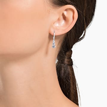Swarovski Attract Trilogy earrings White, Rhodium plated 5416155