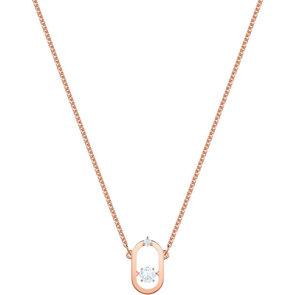 Swarovski North Necklace, White, Rose Gold Plating 5468084