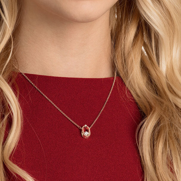 Swarovski North Necklace, White, Rose Gold Plating 5468084