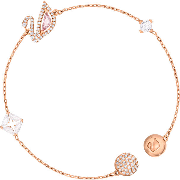 Swarovski Dazzling Swan Bracelet, Multi-colored, Rose Gold Plating M 5472271 5485876 5485877