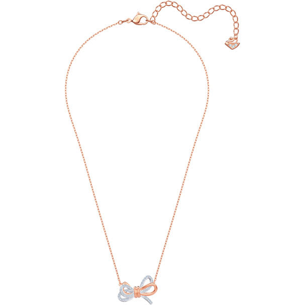 Swarovski Lifelong Bow Pendant, White, Mixed Plating 5440636