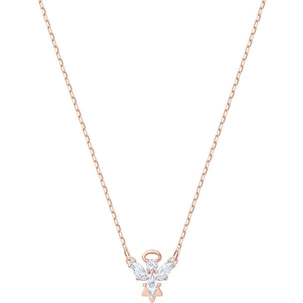 Swarovski Magic Angel Necklace, White, Rose-gold Tone Plated 5498966