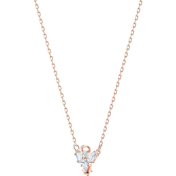 Swarovski Magic Angel Necklace, White, Rose-gold Tone Plated 5498966