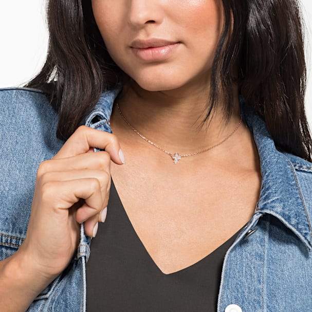 Swarovski Magic Angel Necklace, White, Rose-gold Tone Plated 5498966