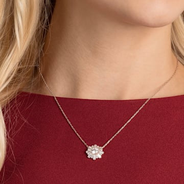 Swarovski Sunshine pendant Sun, White, Rose-gold tone plated 5451376