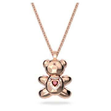 Swarovski Teddy pendant Bear, Pink, Rose gold-tone plated 5642976
