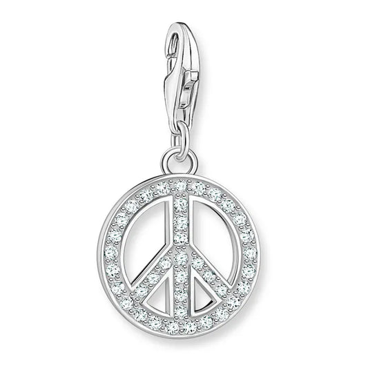Thomas Sabo Sterling Silver & Cubic Zirconia Peace Charm 1880-051-14