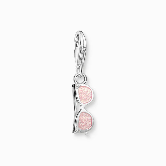 Thomas Sabo Charm Pendant Pink Sunglasses With White Stones Silver 2027-041-9