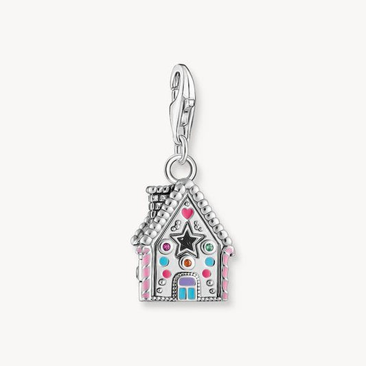 Thomas Sabo Sterling Silver Gingerbread House Charm Pendant 2058-340-7