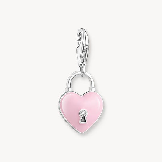 Thomas Sabo Sterling Silver Pink Cold EnamelThree-Dimensional Heart Charm 2071-691-9