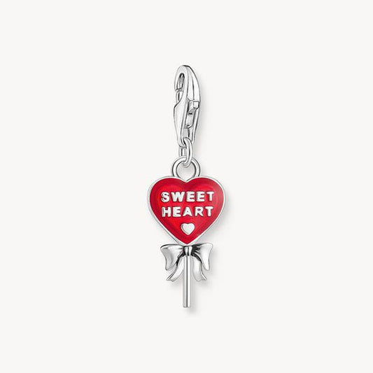 Thomas Sabo Sterling Silver Red Lollipop-Heart With SWEETHEART Charm 2072-664-10