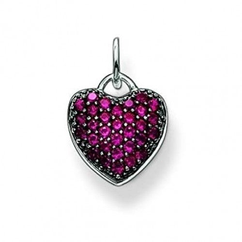 Thomas Sabo Sterling Silver Heart Pendant Paved with Cubic Zirconia PE533-012-10