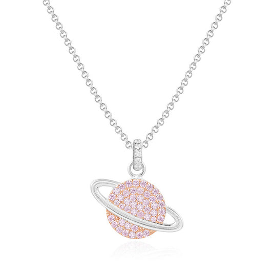 APM Planet Necklace - Pink Silver AC3917XORW