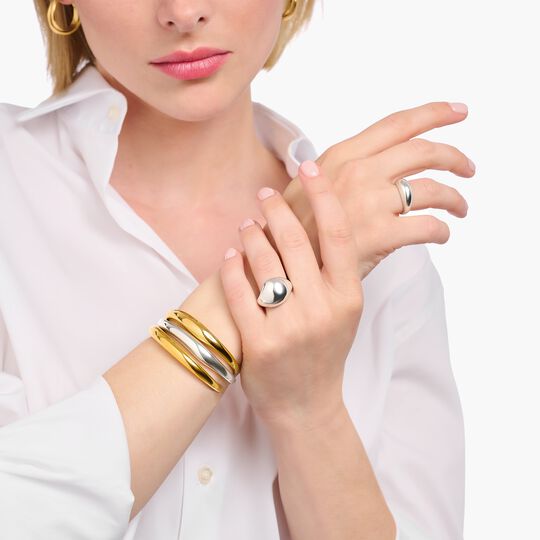 Thomas Sabo Silver Bangle in Organic Shape AR116-001-21