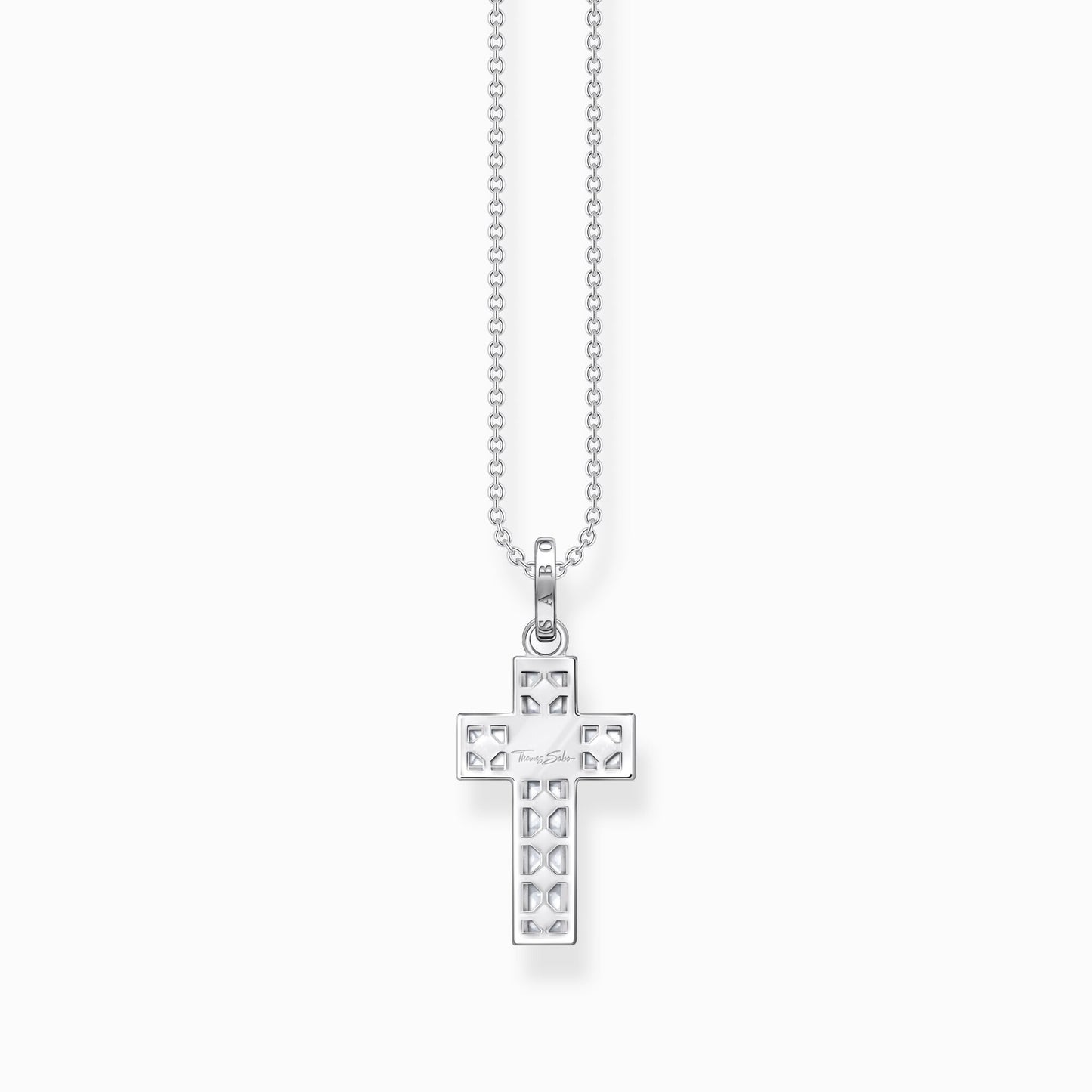 Thomas Sabo Necklace Cross With White Stones Silver KE2166-051-14