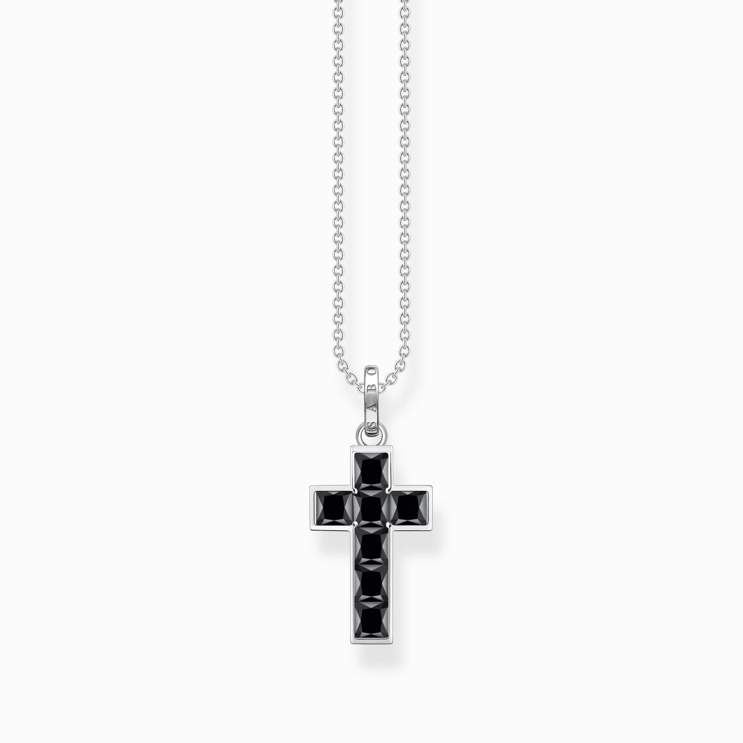 Thomas Sabo Necklace Cross With Black Stones Silver KE2166-643-11