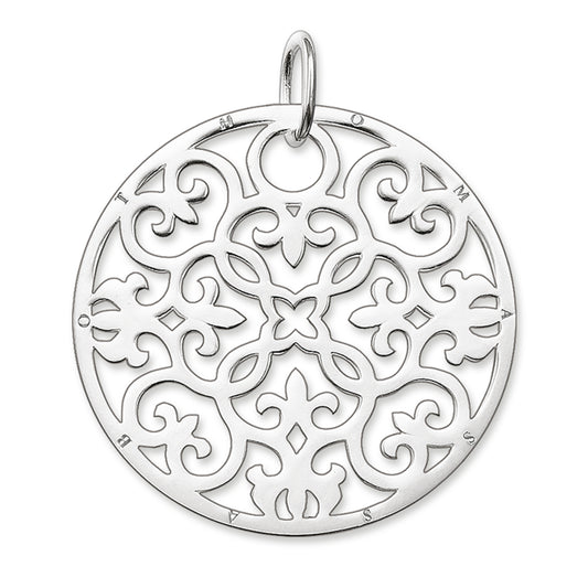 Thomas Sabo Sterling Silver Abarasque Disc Pendant Large PE431-001-12