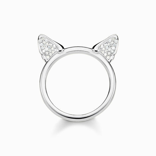 Thomas Sabo Sterling Silver Cubic Zirconia Cat’s Ears Ring TR2259-051-14