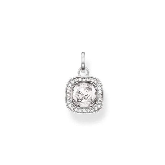Thomas Sabo Sterling Silver Square White Cubic Zirconia Cosmos Pendant PE687-051-14